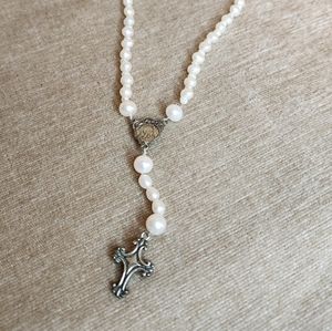 Natural Freshwater Pearl Rosary Necklace